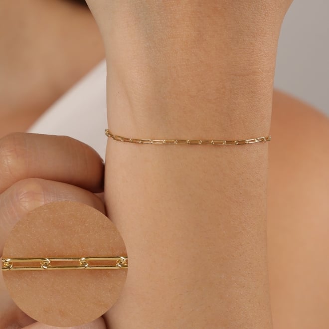 PR-0123 PULSEIRA BANHADA A OURO 18K COM ELOS FINOS CARTIER