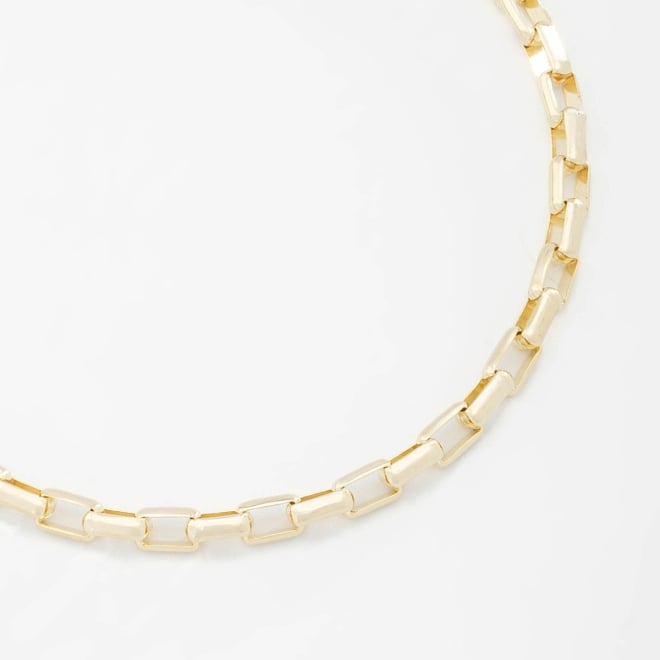 PR-0131 PULSEIRA BANHADA A OURO 18K COM ELOS RETANGULARES E ACABAMENTO POLIDO