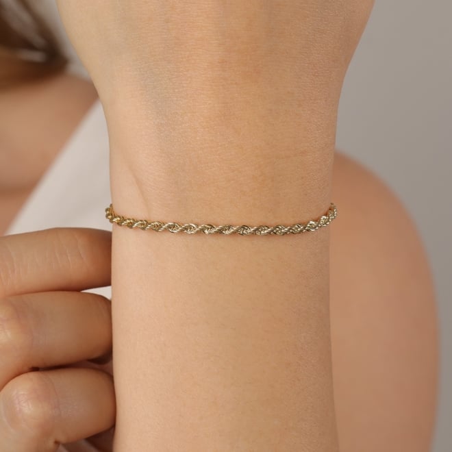 PR-0158 PULSEIRA BANHADA A OURO 18K COM MALHA CORDÃO BAIANO