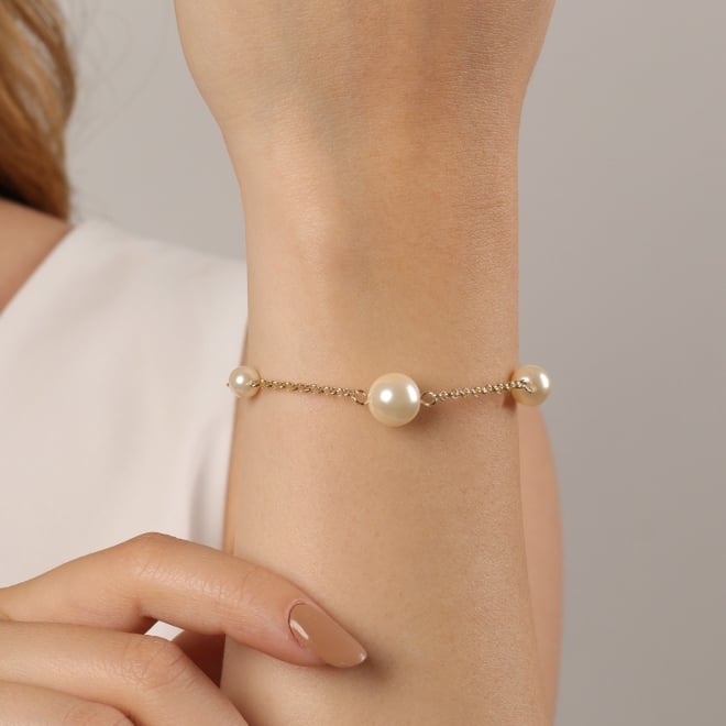 PU-00142 PULSEIRA BANHADA A OURO 18K COM P&Eacute;ROLAS