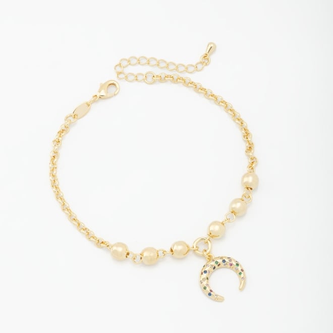 PU-00205 PULLSEIRA MEIA LUA COM ZIRCONIA COLORIDA 