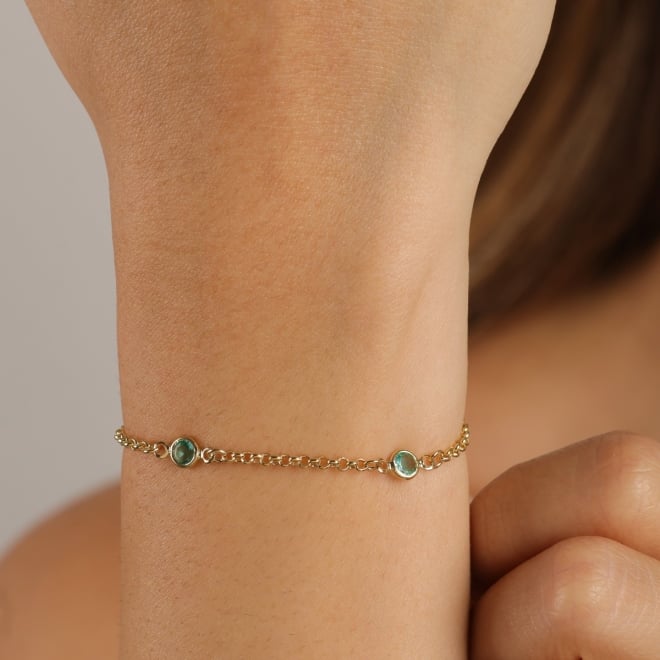 PU-00290 PULSEIRA BANHADA A OURO 18K COM CRISTAIS COLORIDOS