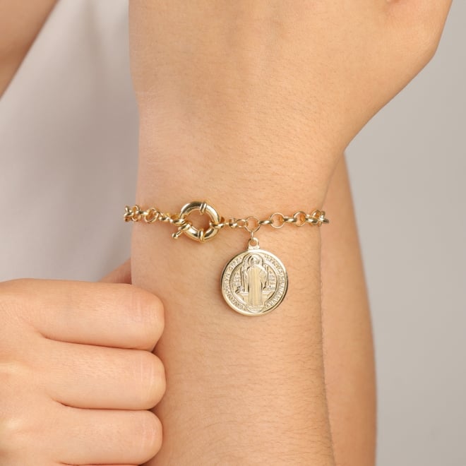 PU-00415 PULSEIRA MEDALHA SÃO BENTO