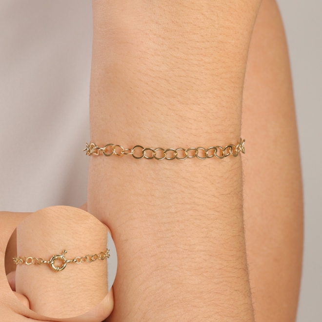 PU-00452 PULSEIRA COM ELOS REDONDOS E FECHO BOIA