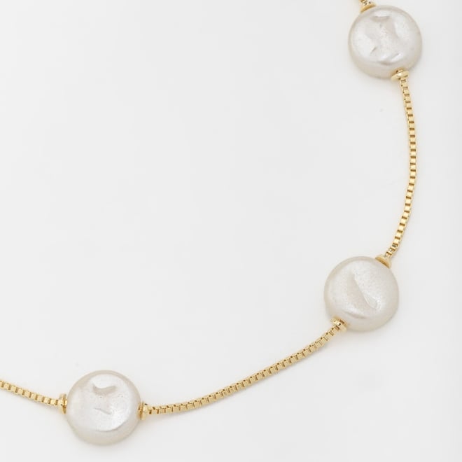 PU-00502 PULSEIRA BANHADA A OURO 18K COM CORRENTE VENEZIANA E PÉROLAS
