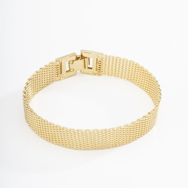 PU-00588  PULSEIRA COM DESIGN EM TELA MET&Aacute;LICA