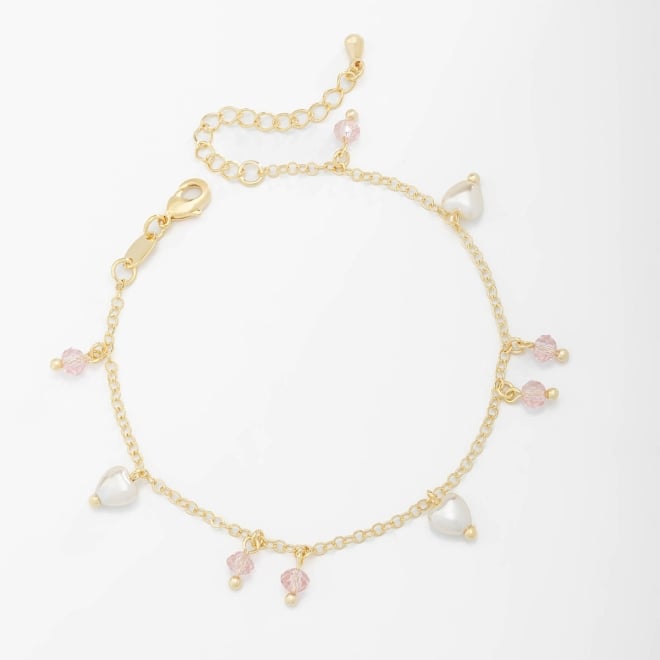 PU-00689 PULSEIRA COM DETALHES EM PÉROLAS E CRISTAIS COLORIDOS