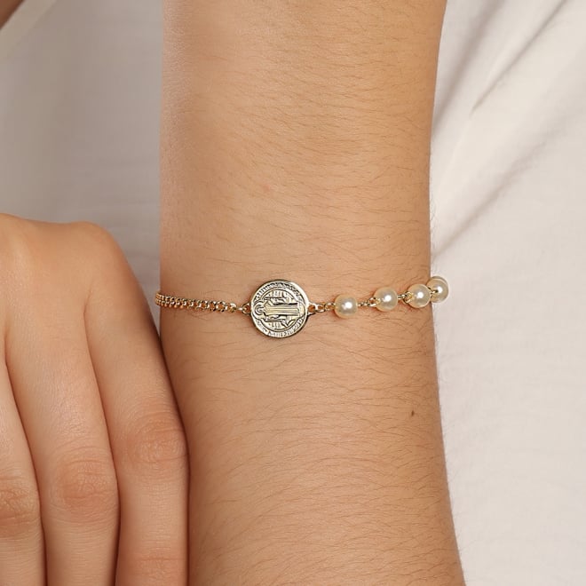 PU-00782 PULSEIRA  SÃO BENTO E DETALHES EM PÉROLAS