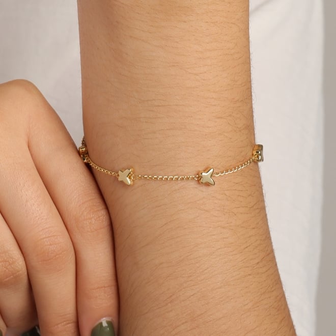 PU-00860 PULSEIRA COM DETALHES EM FORMATO DE FLOR 