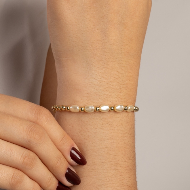 PU-00883 PULSEIRA COM DETALHES EM PÉROLAS