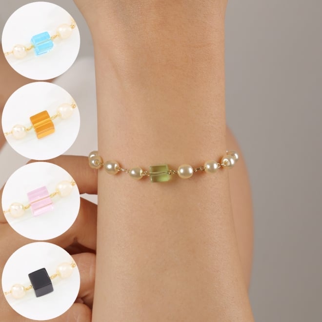 PU-00940 PULSEIRA BANHADA A OURO 18K COM P&Eacute;ROLAS E DETALHE 