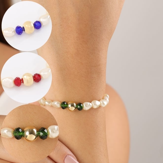 PU-00966 PULSEIRA BANHADA A OURO 18K COM PÉROLAS