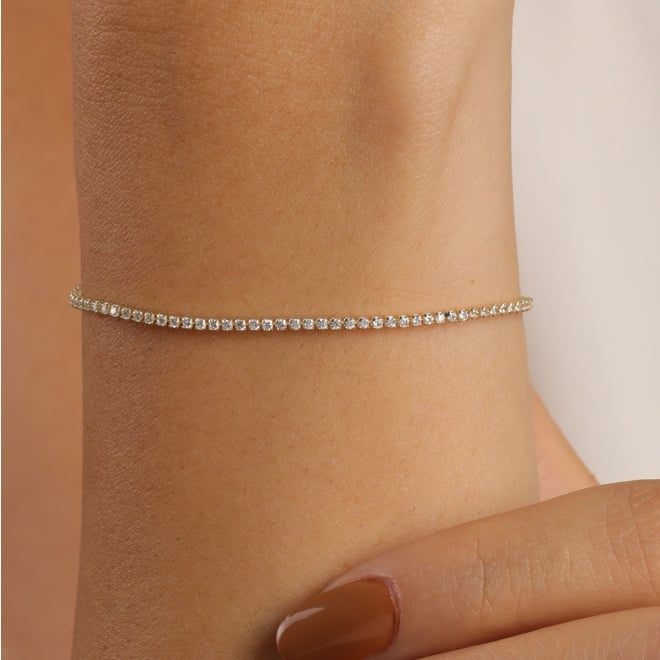 PU-01041 PULSEIRA RIVIERA BANHADA A OURO 18K COM ZIRC&Ocirc;NIAS CRAVEJADAS