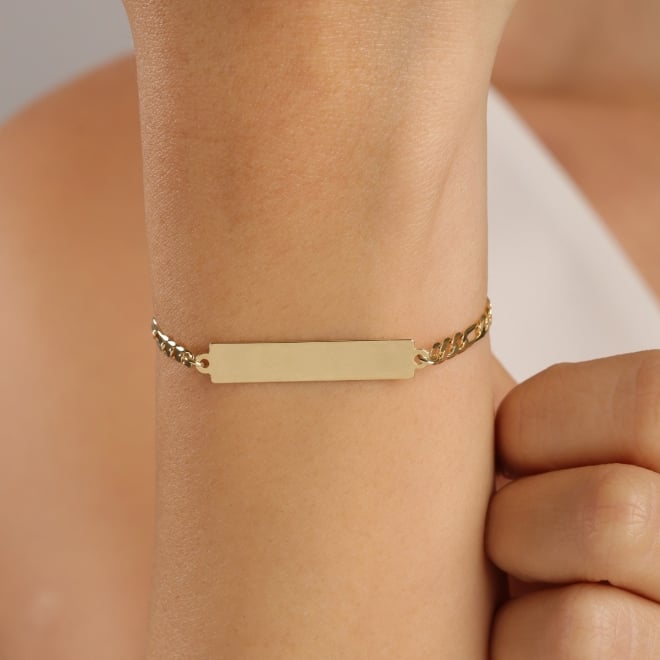 PU-01047 PULSEIRA COM CHAPA LISA PARA GRAVA&Ccedil;&Atilde;O E CORRENTE ELO GRUMET