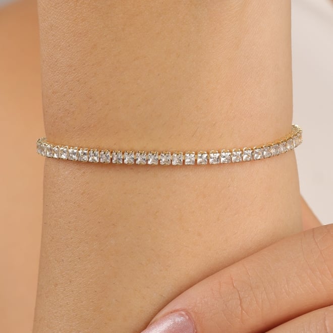 PX-0054 PULSEIRA BANHADA A OURO 18K DE RIVIERA.