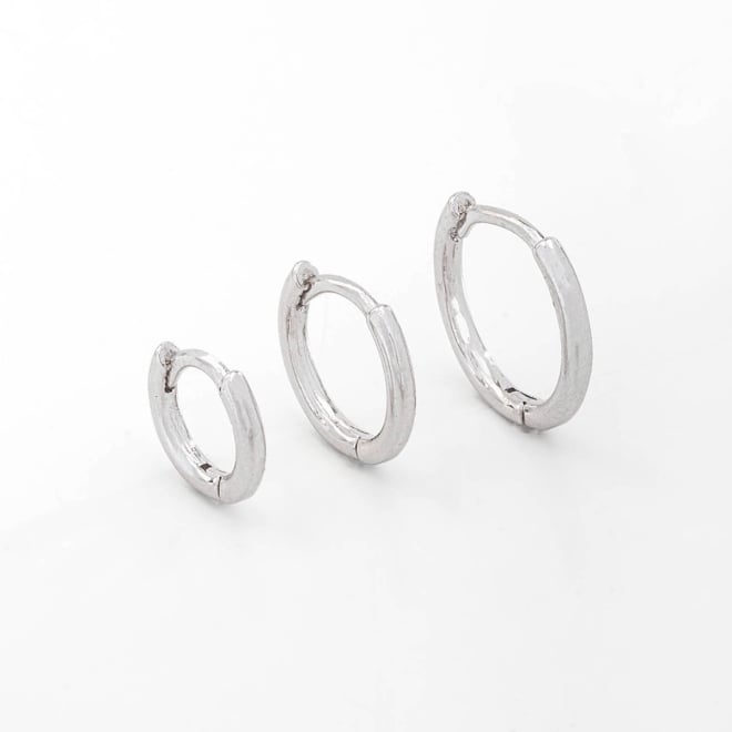 TACB-0134 TRIO DE ARGOLAS R&Oacute;DIO MINIMALISTA