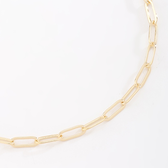TR-0018 TORNOZELEIRA BANHADA A OURO 18K COM ELOS ALONGADOS