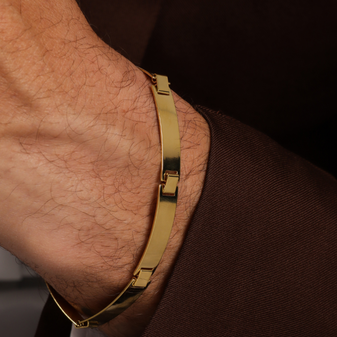 PU-00435-PULSEIRA MASCULINA CHAPAS LISAS