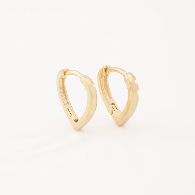 AC-0282 BRINCO BANHADO A OURO 18K EM FORMATO DE ARGOLA COM DESIGN LISO