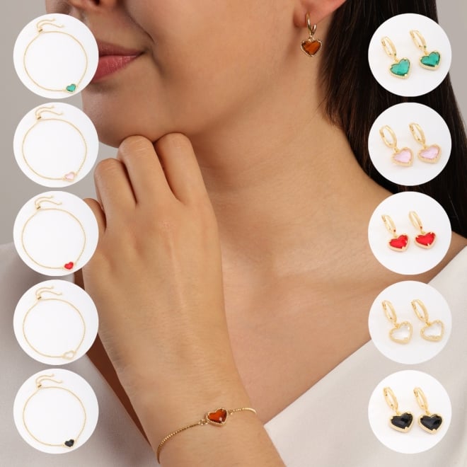PU-00877 PULSEIRA COM PINGENTE EM FORMATO DE CORAÇÃO