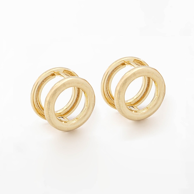 AC-0816 -BRINCO BANHADO A OURO 18K DE ARGOLA DUPLA