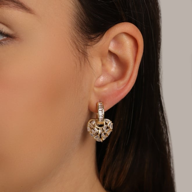 AC-0992 ARGOLA COM PINGENTE DE CORAÇÃO EM ZIRCÔNIAS