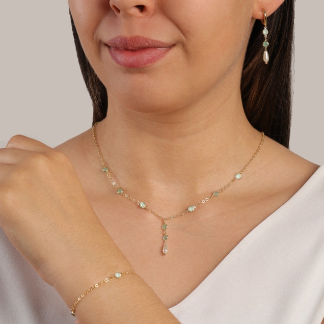 PU-00895 PULSEIRA COM DETALHES EM PEDRAS COLORIDAS