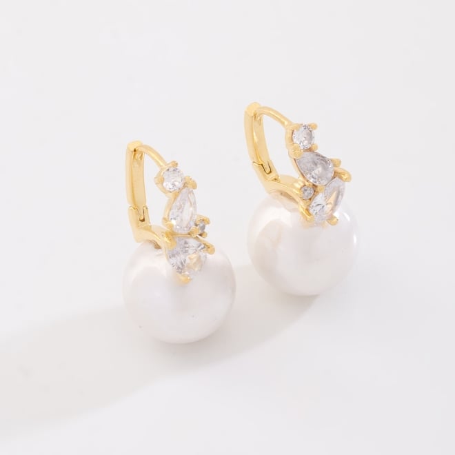 AC-1153-ARGOLA CLICK DE PÉROLA COM ZIRCONIA
