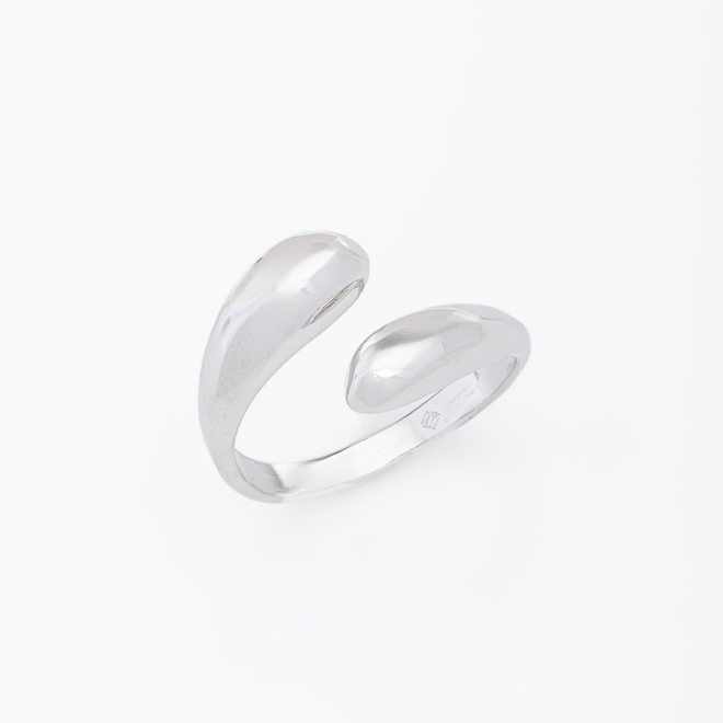 ANB-00821 ANEL COM DESIGN ABERTO EM RÓDIO BRANCO