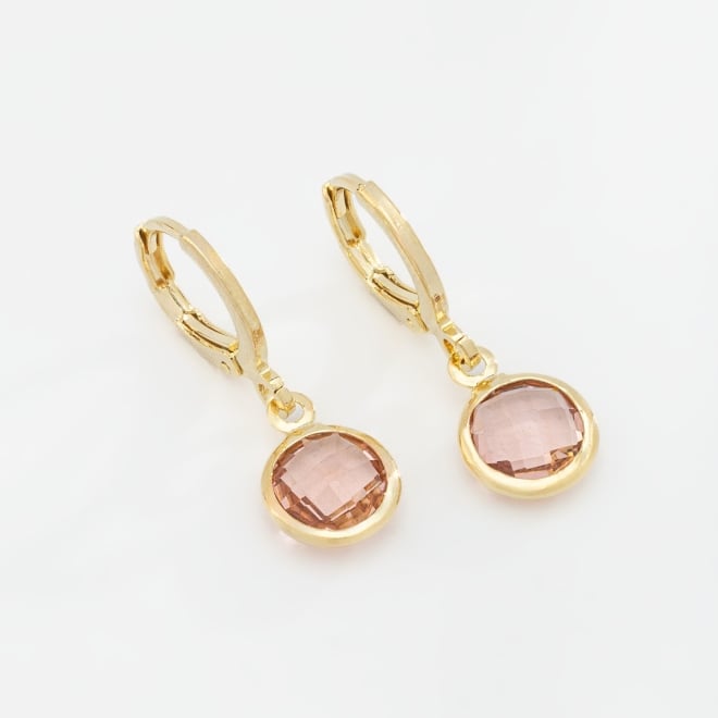 AQ-00220 ARGOLA COM PINGENTE DE PEDRA LAPIDADA 