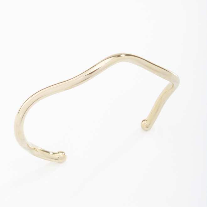 BL-00018 BRACELETE BANHADO A OURO 18K COM DESIGN ORGÂNICO
