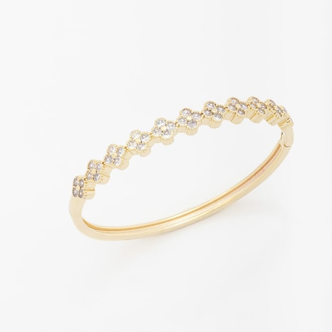 BL-00063 BRACELETE COM DETALHES FLORAIS EM ZIRCÔNIAS