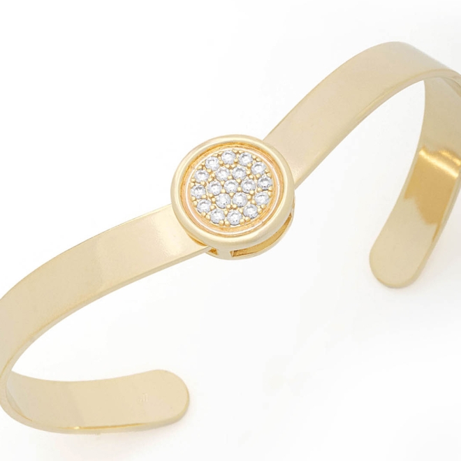 BL-00073 BRACELETE CIRCULAR EM ZIRCÔNIAS
