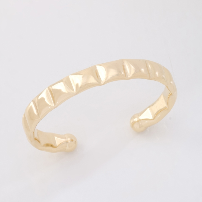 BL-00115 BRACELETE BANHADO A OURO 18K COM DESIGN ORGÂNICO
