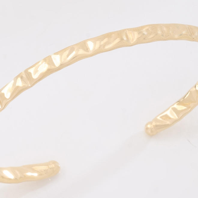 BL-00116 BRACELETE BANHADO A OURO 18K COM DESIGN TORCIDO