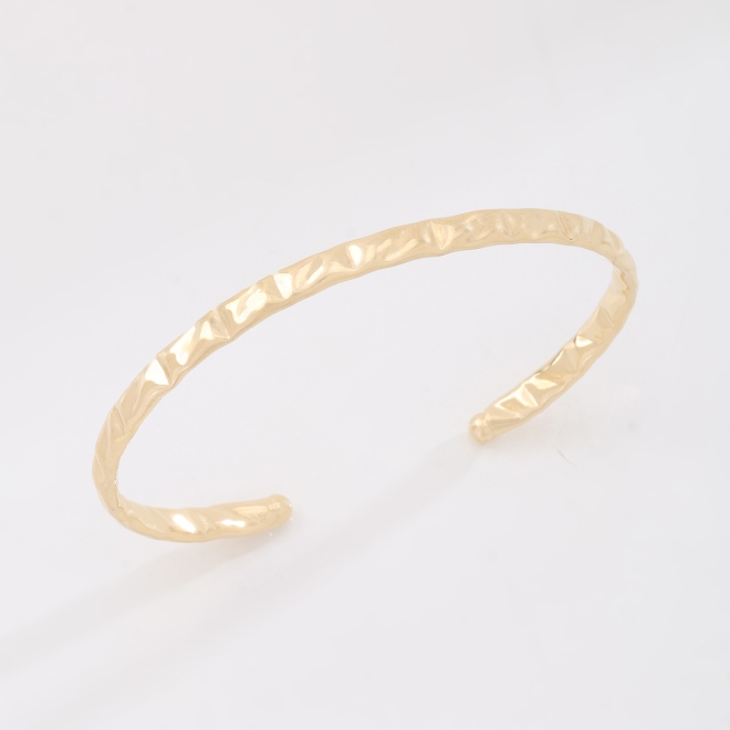 BL-00116 BRACELETE BANHADO A OURO 18K COM DESIGN TORCIDO