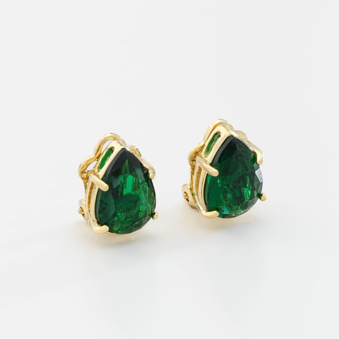 BP-0006 BRINCO DE PRESSÃO BANHADO A OURO 18K COM PEDRA OVAL EM ZIRCÔNIA LAPIDADA