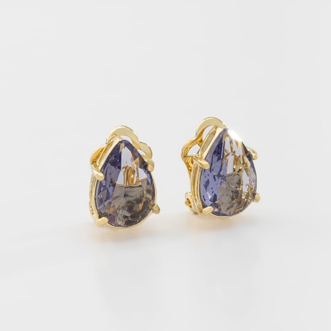 BP-0006 BRINCO DE PRESSÃO BANHADO A OURO 18K COM PEDRA OVAL EM ZIRCÔNIA LAPIDADA