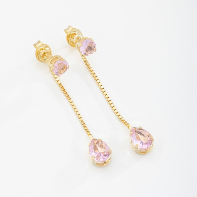 BR-00052-BRINCO COM CORRENTE VENEZIANA E ZIRCÔNIAS