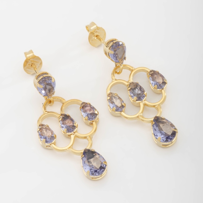 OUTB-00793 BRINCO COM DESIGN ELEGANTE E PEDRAS EM FORMATO DE GOTA
