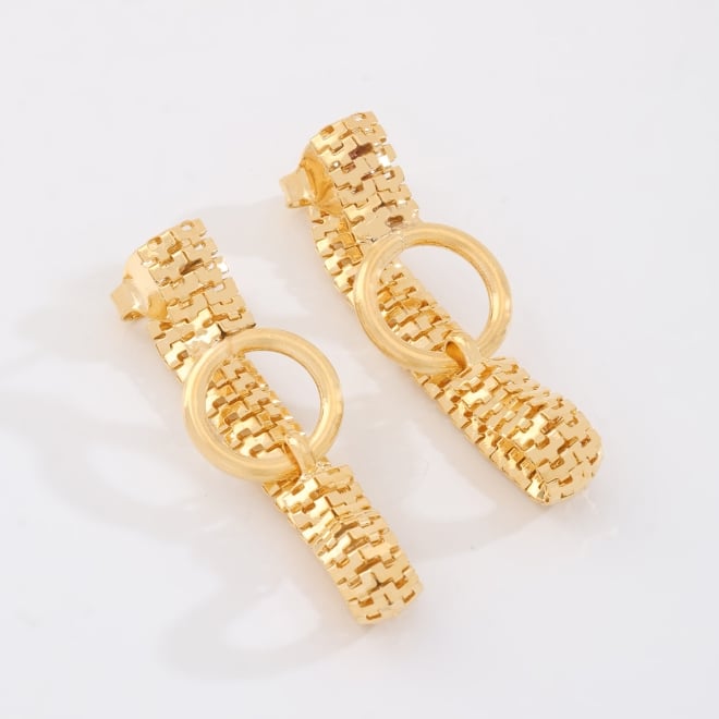 BR-01094-BRINCO PENDENTE TEXTURIZADO COM ARGOLA