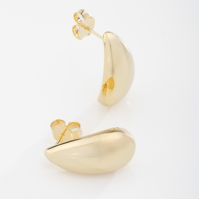 BR-01996 - BRINCO BANHADO A OURO 18K COM DESIGN EM GOTA POLIDA