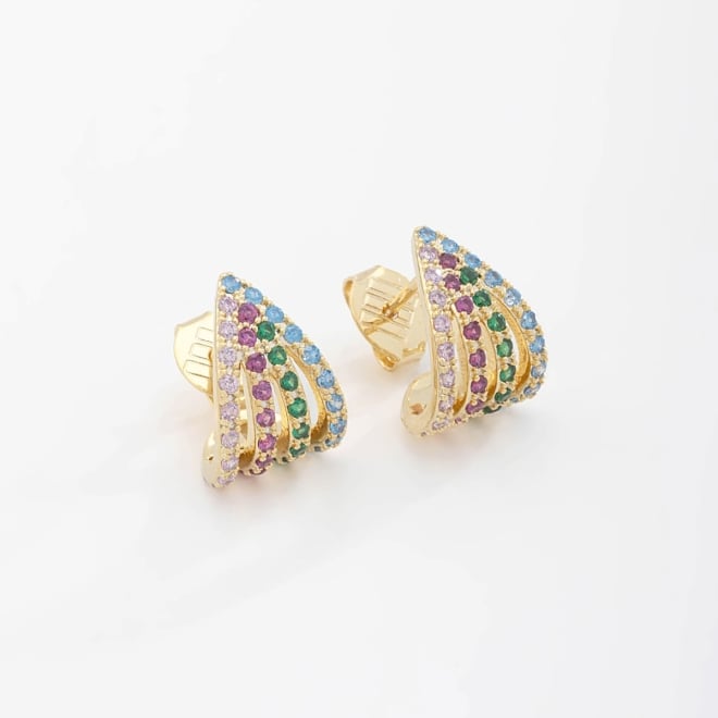 BR-02336 BRINCO COM DESIGN ARROJADO EM ZIRCÔNIAS COLORIDAS