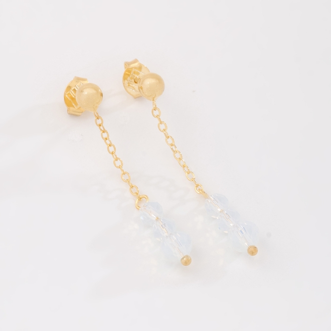 BR-03047 BRINCO BANHADO A OURO 18K EM MODELO PENDENTE COM ESFERA LISA
