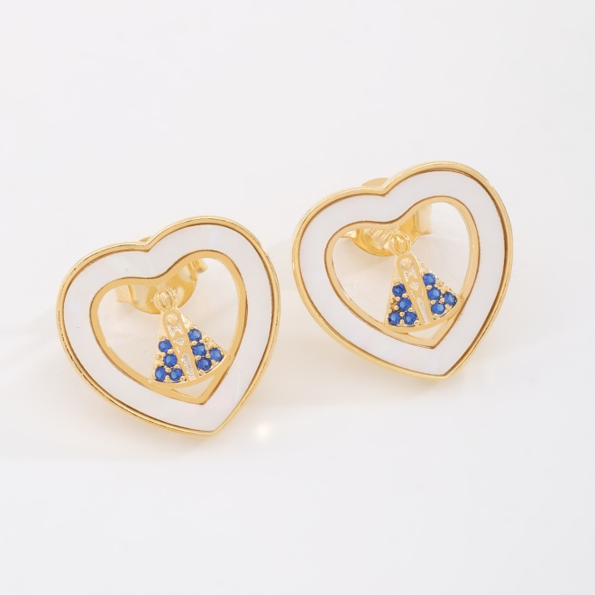 BR-03179 BRINCO DE CORAÇÃO COM DETALHE EM NOSSA SENHORA APARECIDA