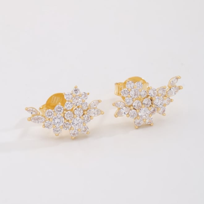 BR-03258 BRINCO FLOR COM ZIRCÔNIAS CRISTAL