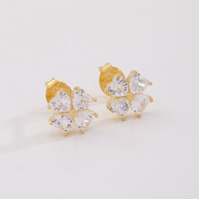 BR-03327 BRINCO TREVO CORAÇÃO EM ZIRCONIA