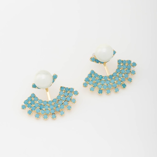 BR-12150 BRINCO EAR JACKET COM BASE DE PÉROLA 