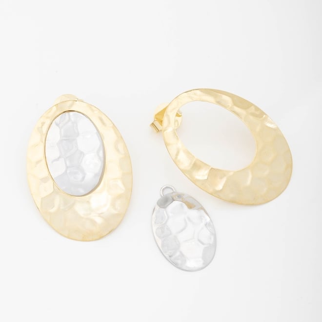 BRM-02219  BRINCO OVAL COM TEXTURA MARTELADA
