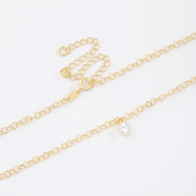 CH-0004 CHOKER COM CORRENTE DE ELOS DELICADOS E PINGENTE DE CORAÇÃO